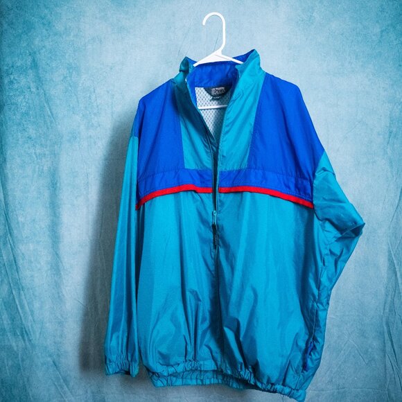 Vintage Sierra Sport Windbreaker Jacket Men's Size L 80s 90s - Picture 1 of 8